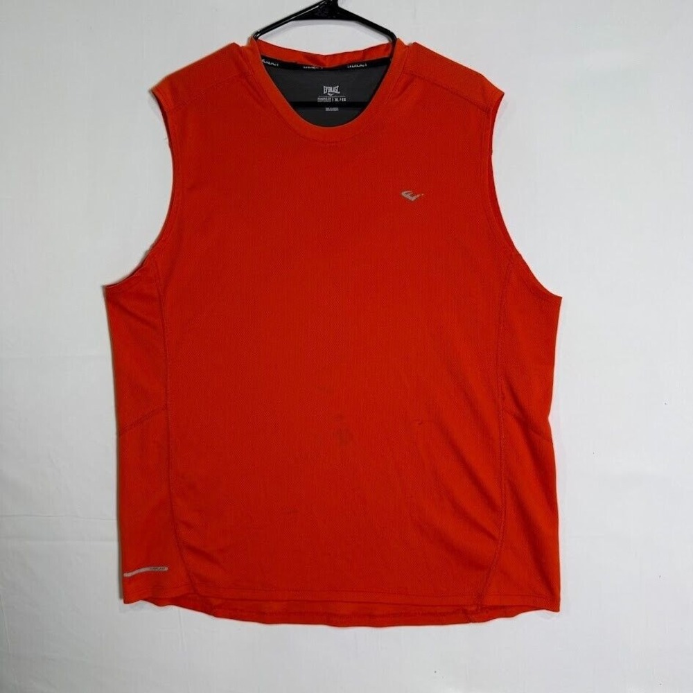 Everlast Men's XL Athletic Fit‎ Tank TOP Red Sleeveless Performance Shirt